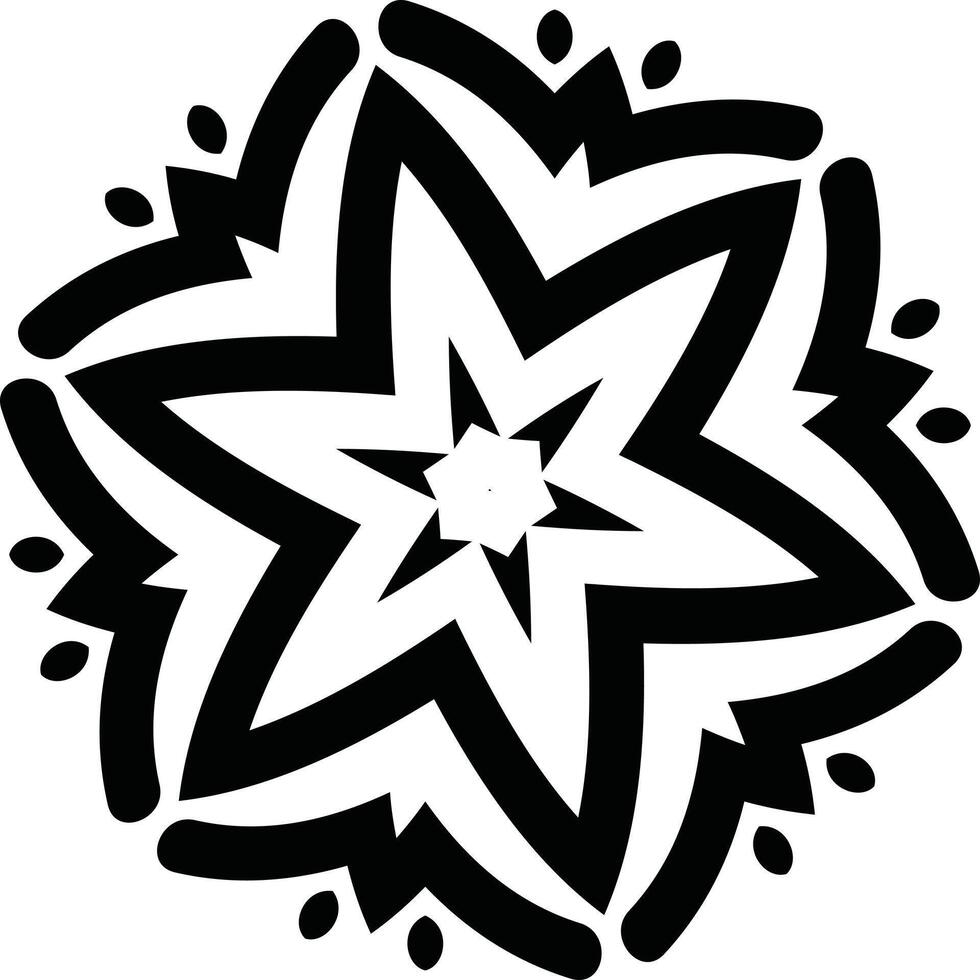 Colouring Book Page Art Circular Pattern in the Form of a Mandala Decorative Ornament in Ethnic Oriental Style. vector