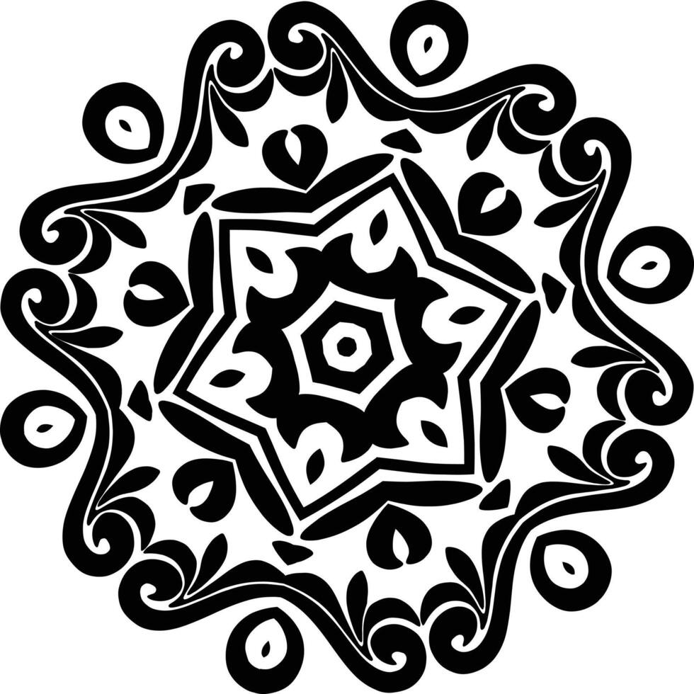 Decorative Flower Mandala Art Circular Pattern in the Form of a Mandala Decorative Ornament in Ethnic Oriental Style. vector