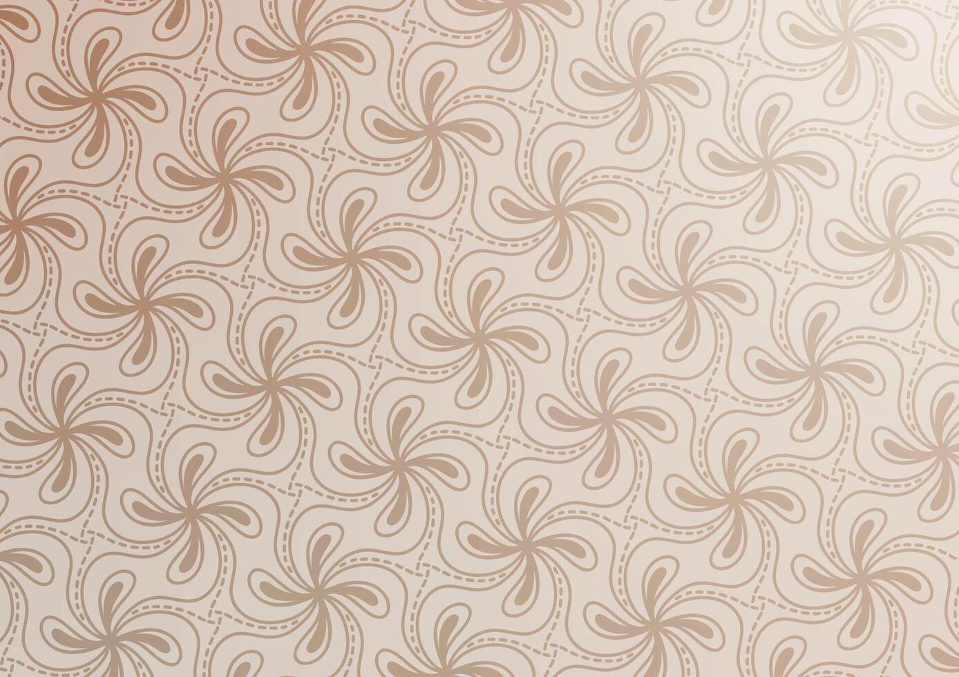 Gradient brown swirl line pattern art background vector