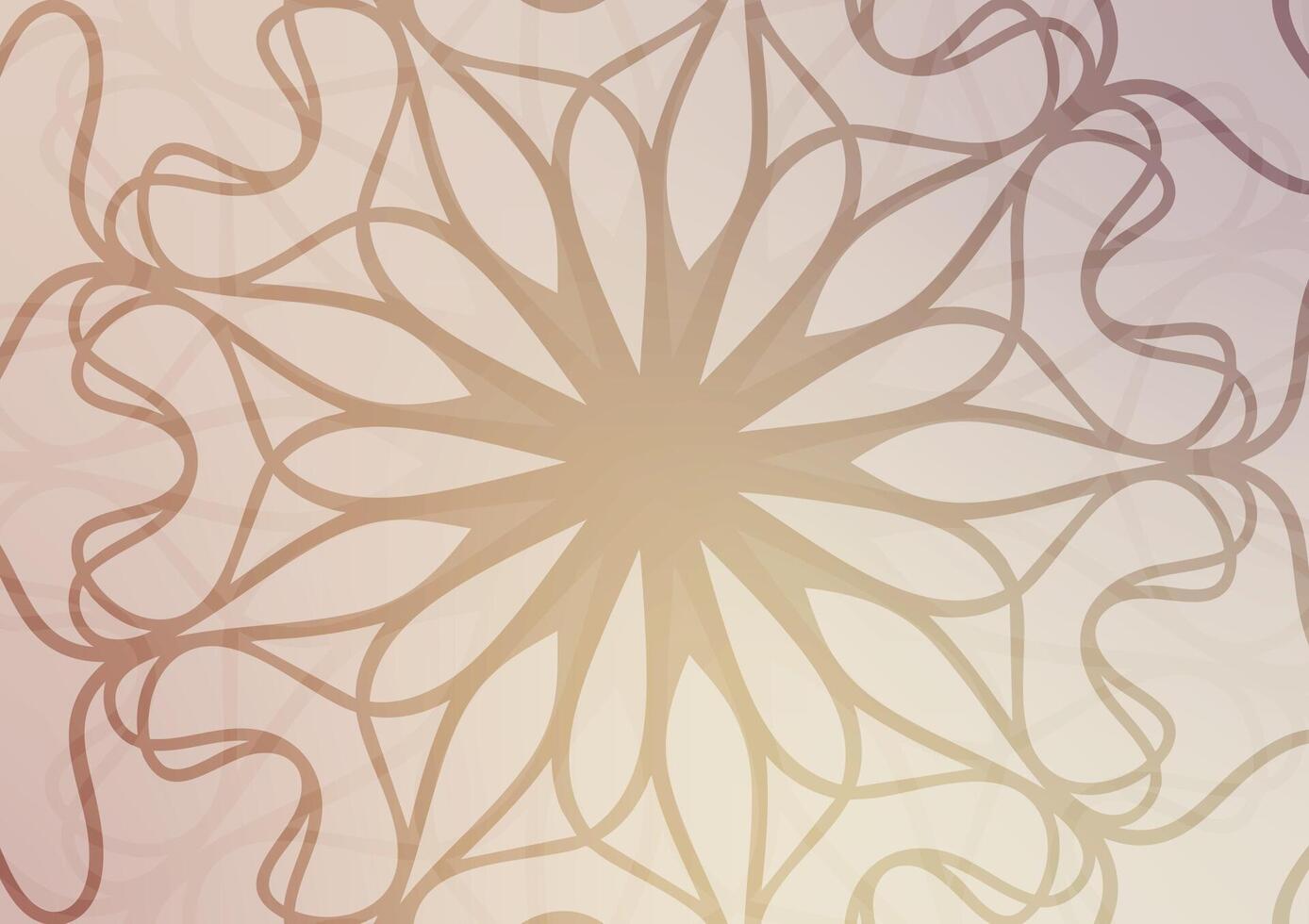 Mandala brown gradient art soft background vector
