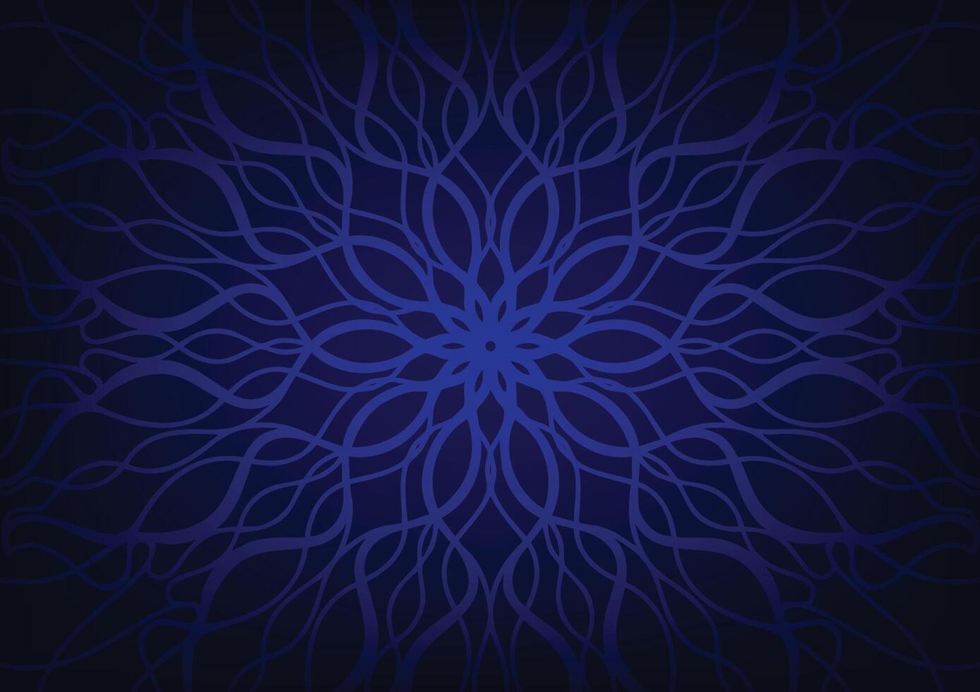 Dark blue abstract art pattern mandala background vector