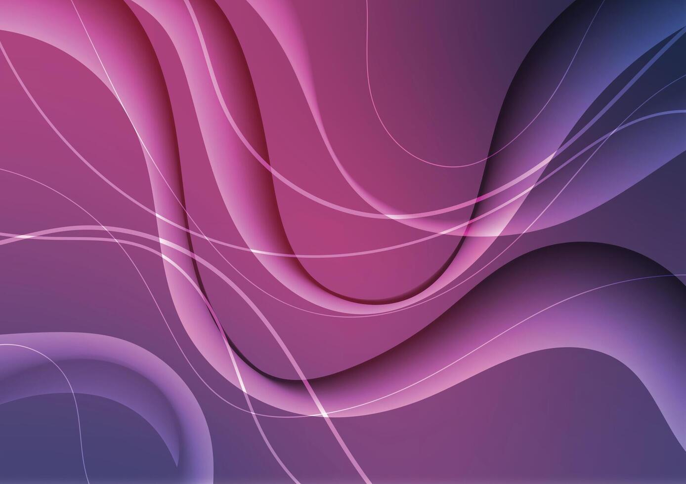 Purple graphic presentation swirl line background vector