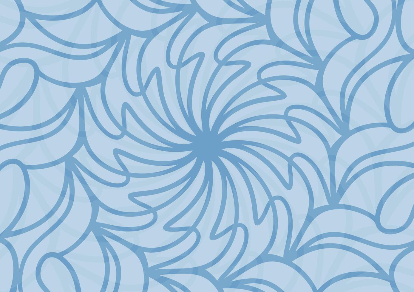 Blue swirl line floral mandala art background vector