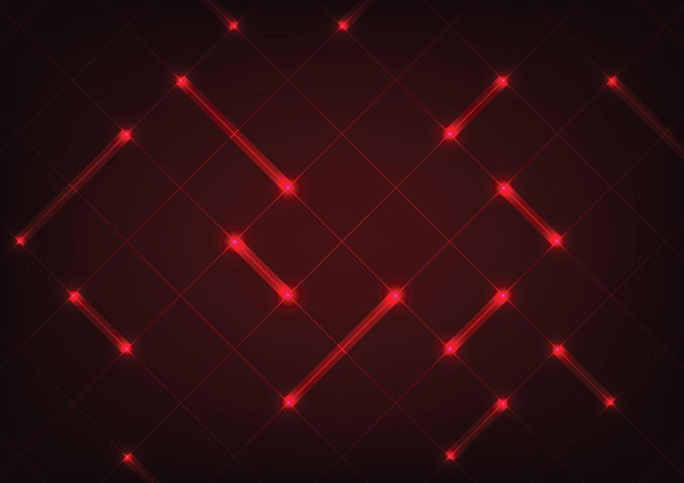 Square dark red tech light line pattern background vector