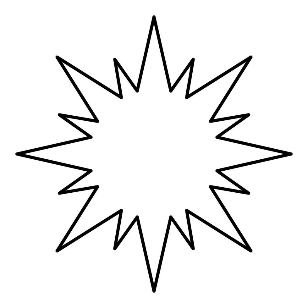 Star Bethlehem Christmas contour outline line icon black color illustration image thin vector