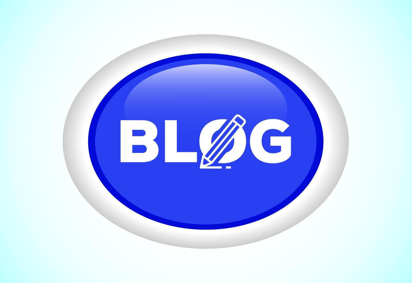Blog icon design, Content writing icon, Button design vector
