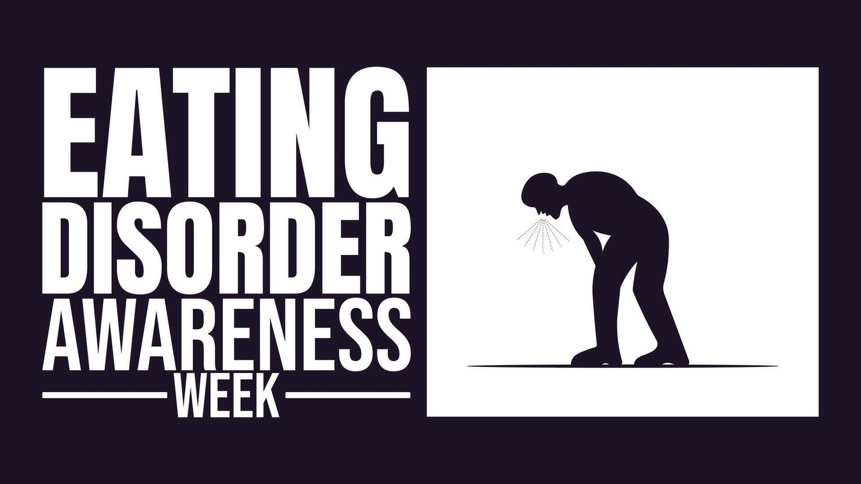 Eating Disorder Awareness Week Break the Stigma, Support Recovery vector