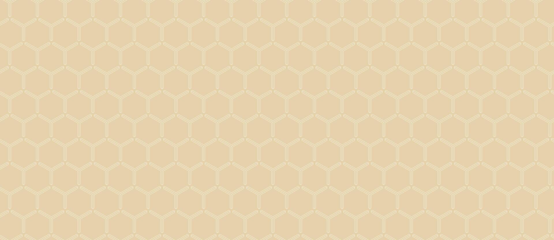 Elegant beige geometric pattern. Subtle off-white lines create a repeating hexagonal design, ideal for website backgrounds, stationery, or textile prints. vector
