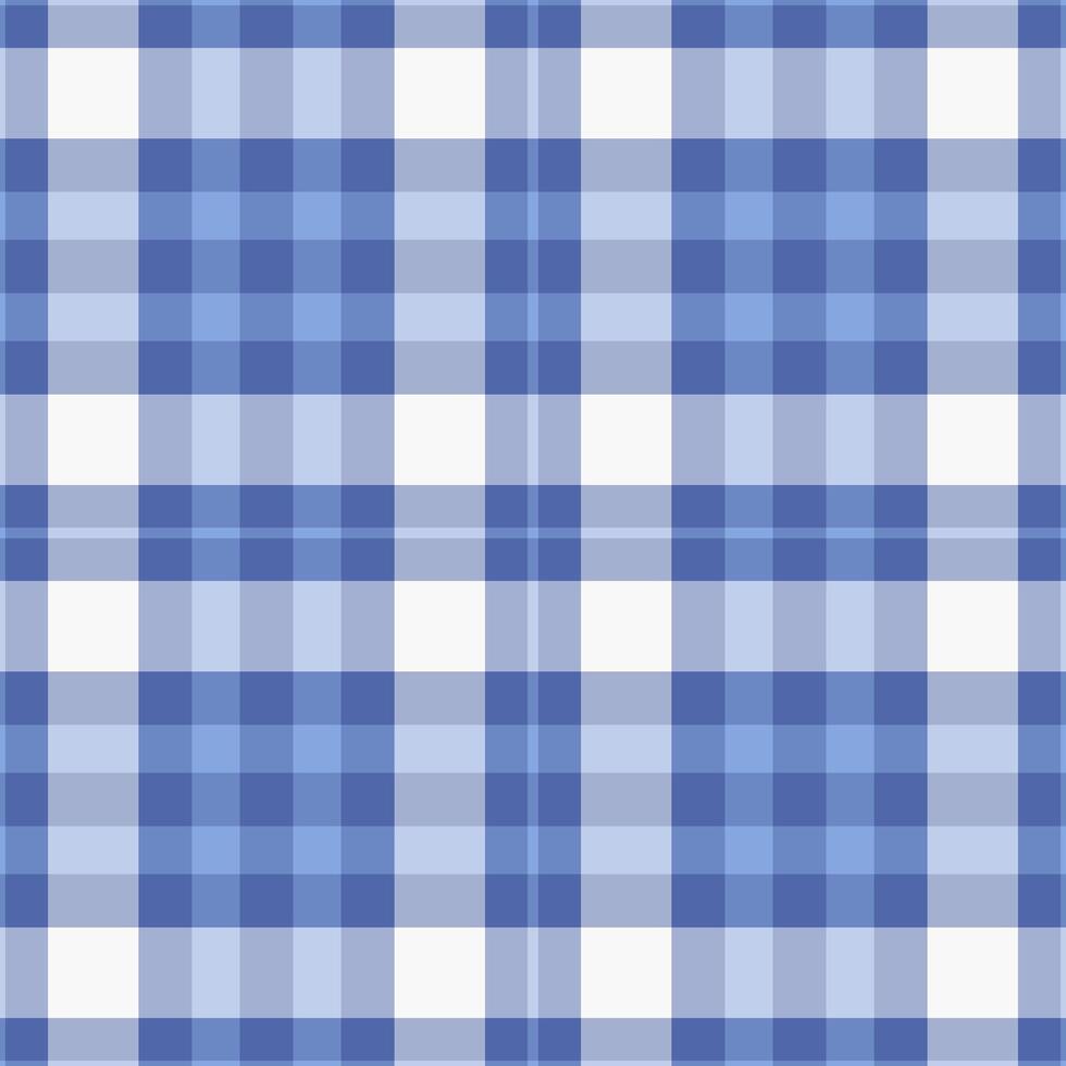 Scratched check pattern plaid, serene fabric background tartan. Decorate texture seamless textile in blue and light colors. vector