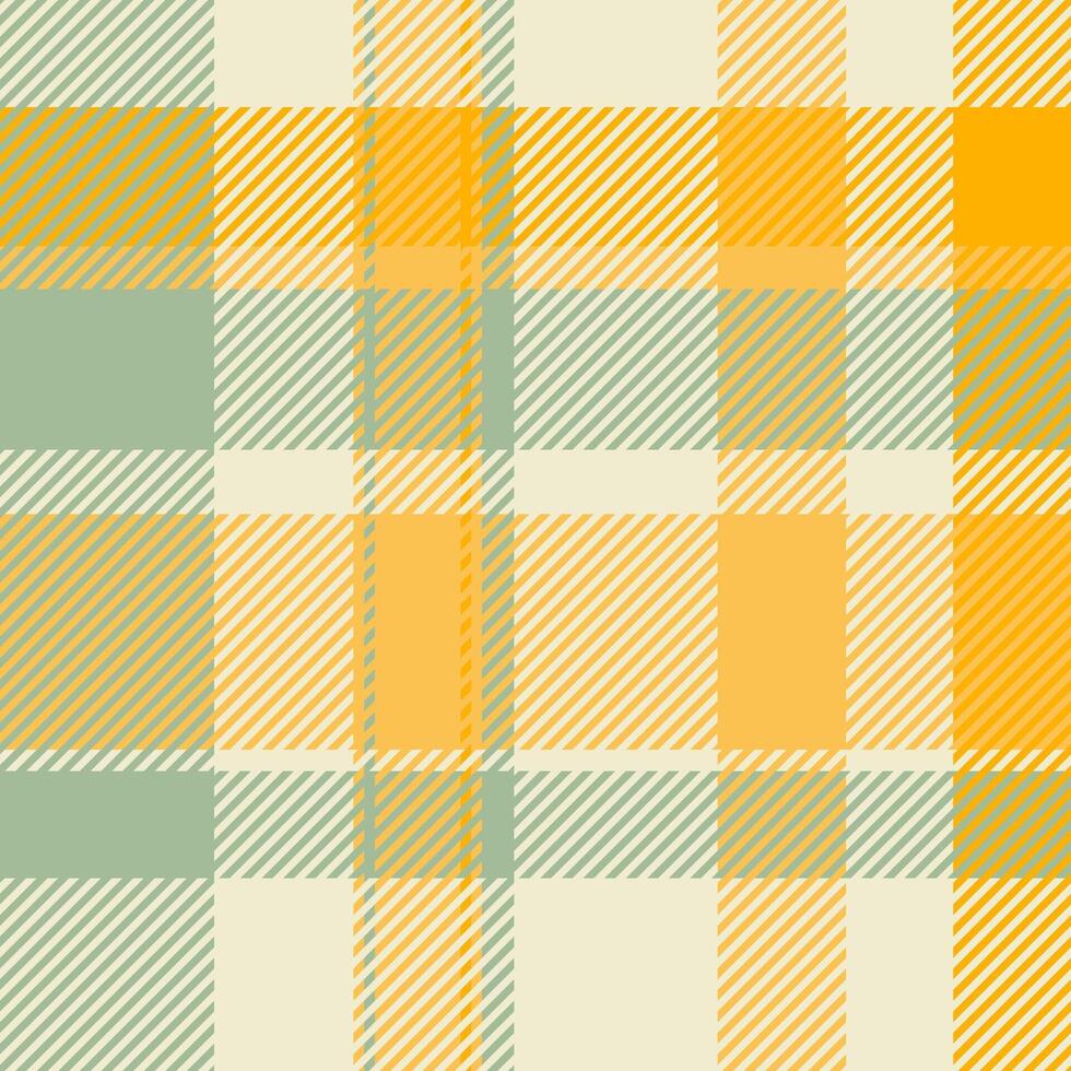 Graceful plaid check, multi textile texture background. Motif seamless fabric pattern tartan in light and amber colors. vector
