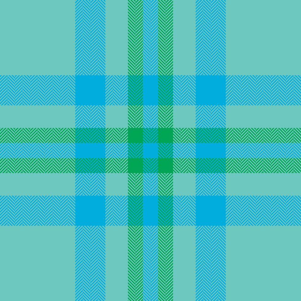 Vibrant teal and turquoise herringbone plaid pattern. Perfect for textile design, website backgrounds, or fashion illustrations. Clean lines and modern aesthetic. vector