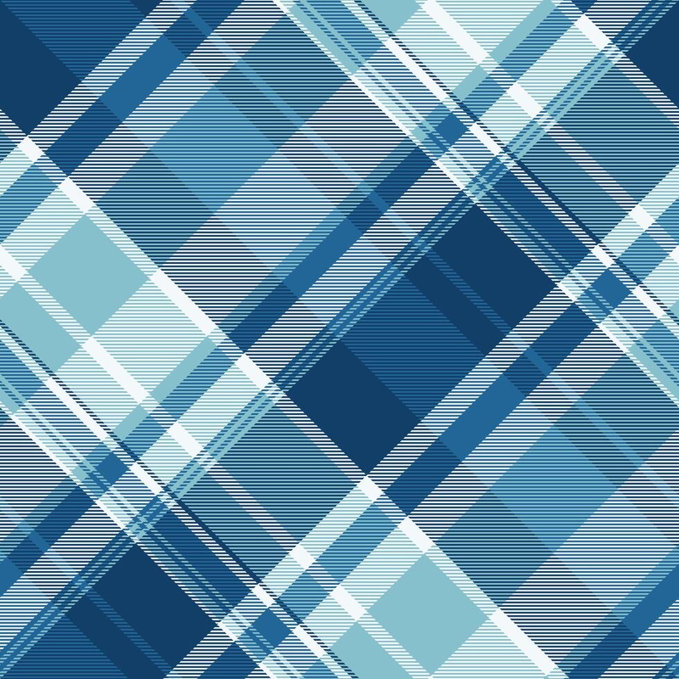Striking abstract plaid pattern in cool blues and whites. Perfect for textile design, website backgrounds, or modern branding. Clean lines and a sophisticated color palette create a versatile image. vector