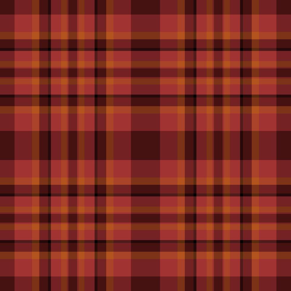 Vertical plaid textile , cute background seamless texture. Bag check tartan fabric pattern in red and orange colors. vector