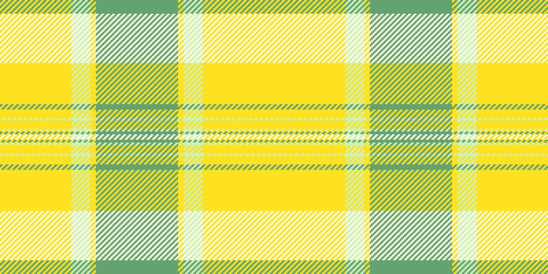 Ireland pattern plaid fabric, comfort background texture. Summer textile tartan seamless check in yellow and light yellow colors. vector