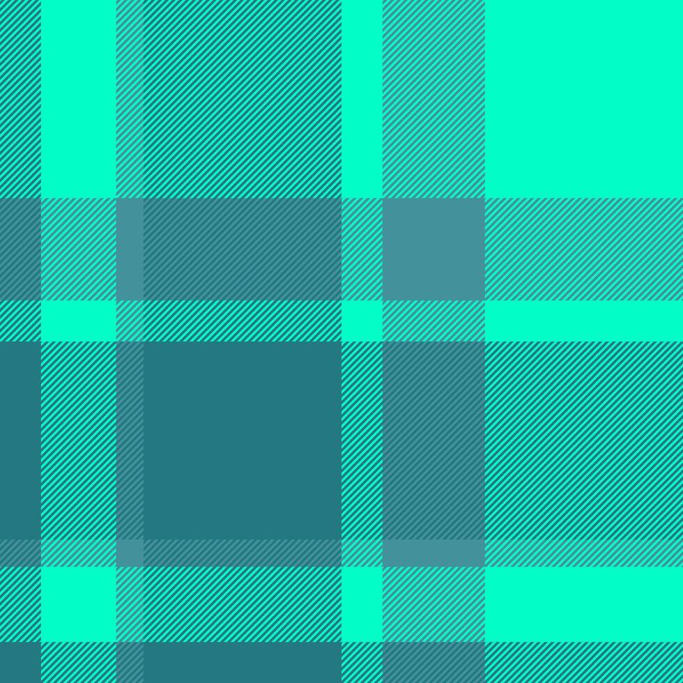 Pillow seamless fabric pattern, tissue tartan plaid. Tiny check texture background textile in cyan and bright colors. vector