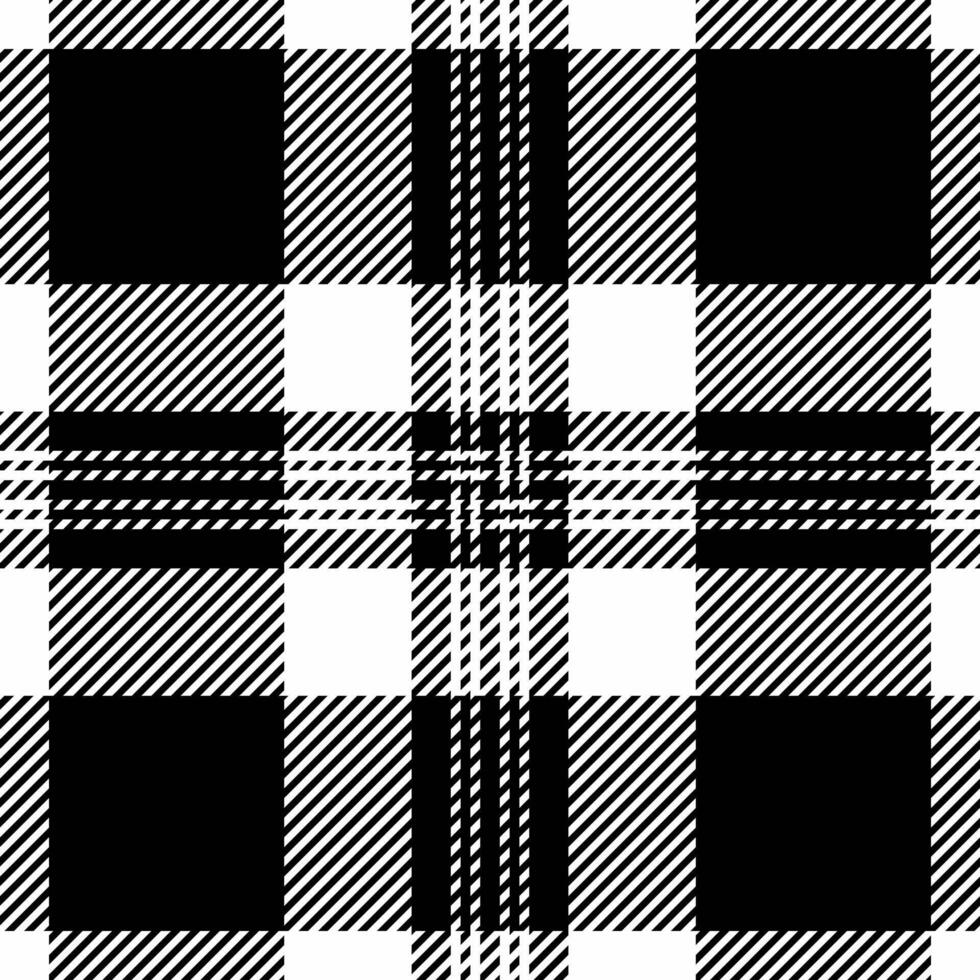 Genuine tartan seamless, hounds pattern check background. Blank texture textile fabric plaid in white and black colors. vector