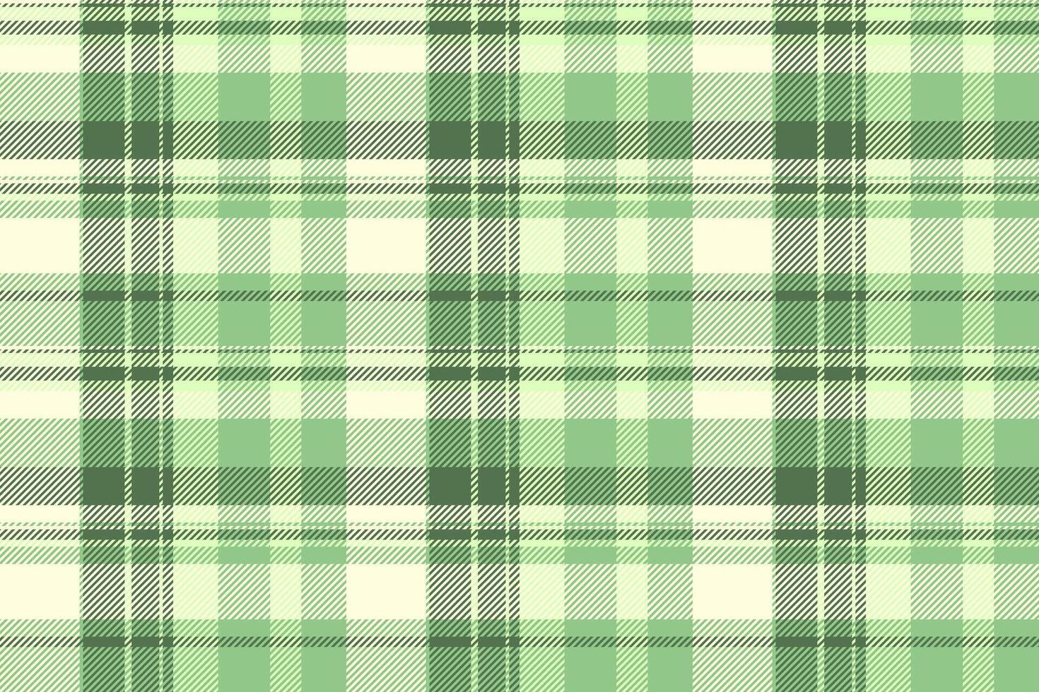 Elegant pastel green and cream plaid pattern. Perfect for textile design, website backgrounds, or crafting projects. Subtle yet stylish, this seamless texture offers a versatile design solution. vector