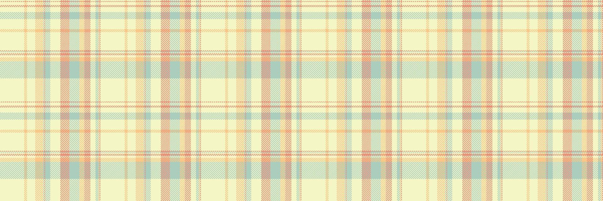 Tweed plaid background texture, wear fabric textile tartan. Packing check seamless pattern in light and red colors. vector