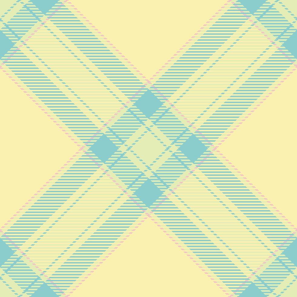 Glamour check textile, english background texture seamless. Herringbone fabric plaid pattern tartan in yellow and light colors. vector