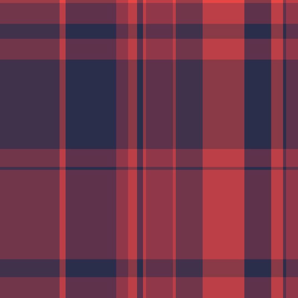 Stylish red and navy plaid pattern. Perfect for textile designs, website backgrounds, or fashion-related projects. This seamless texture offers a sophisticated and versatile look. vector