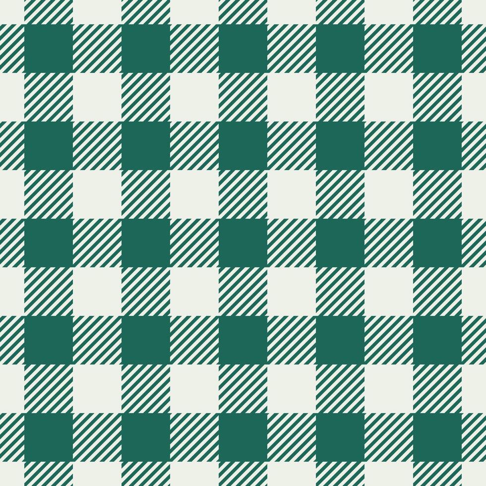 Elegant teal and cream gingham pattern. Perfect for textile designs, website backgrounds, or crafting projects. This seamless texture offers a sophisticated and versatile design element. vector