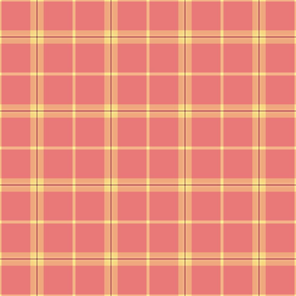 Elegant coral and pale yellow plaid pattern. Perfect for textile design, wallpaper, website backgrounds, or crafting projects. A classic yet modern design with a soft, subtle aesthetic. vector