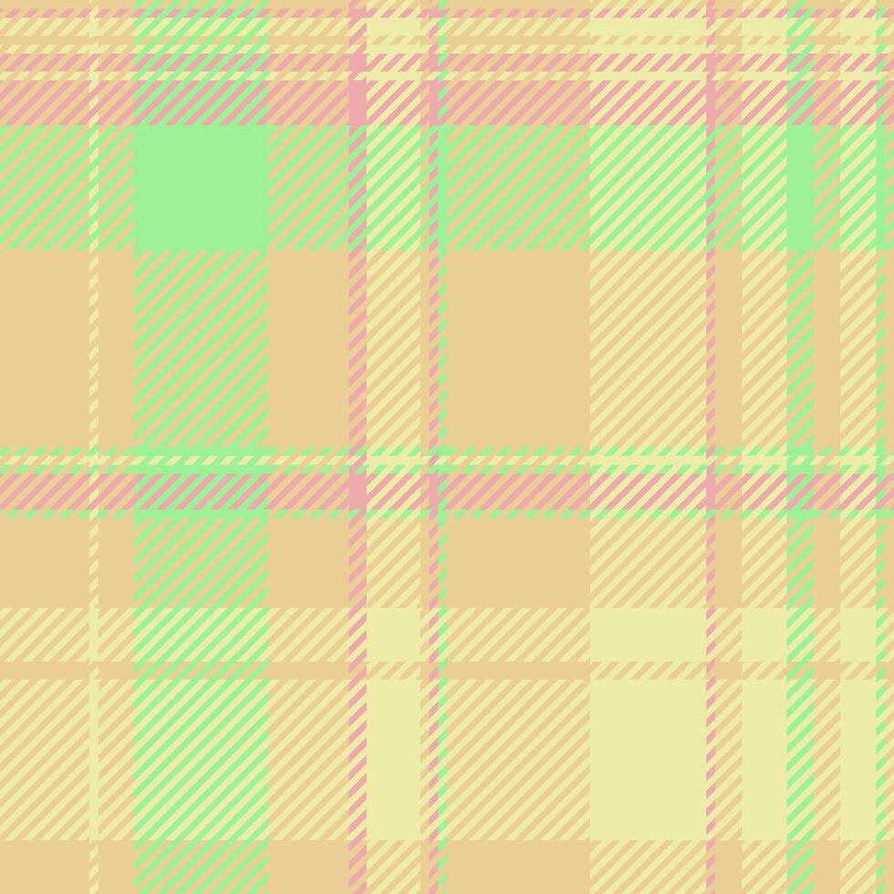Expensive plaid texture tartan, modern fabric check . Diwali pattern seamless textile background in amber and pale goldenrod colors. vector