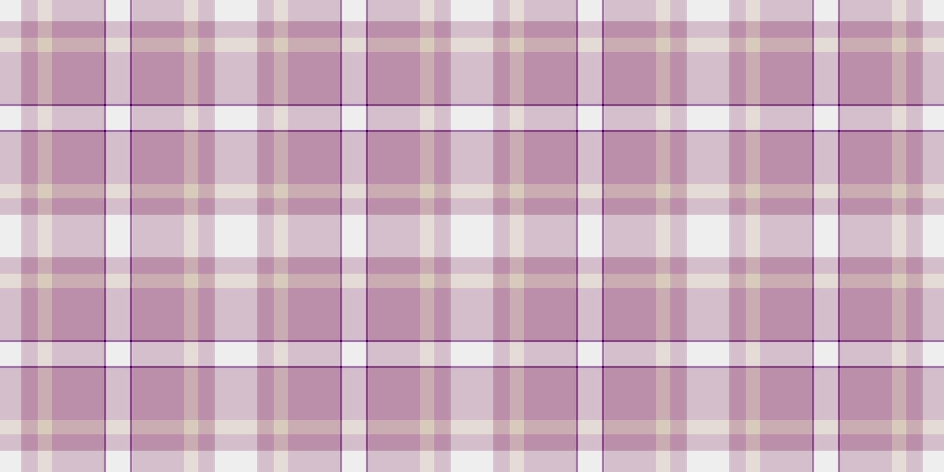 Elegant pastel plaid pattern in soft purple, beige, and white. Perfect for textile design, website backgrounds, or crafting projects. Seamless repeat texture offers versatile design options. vector