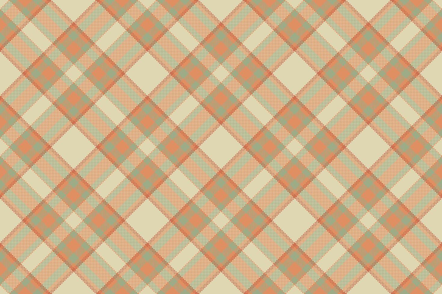 Classy tartan plaid background, design textile seamless. Daisy texture check fabric pattern in orange and light colors. vector