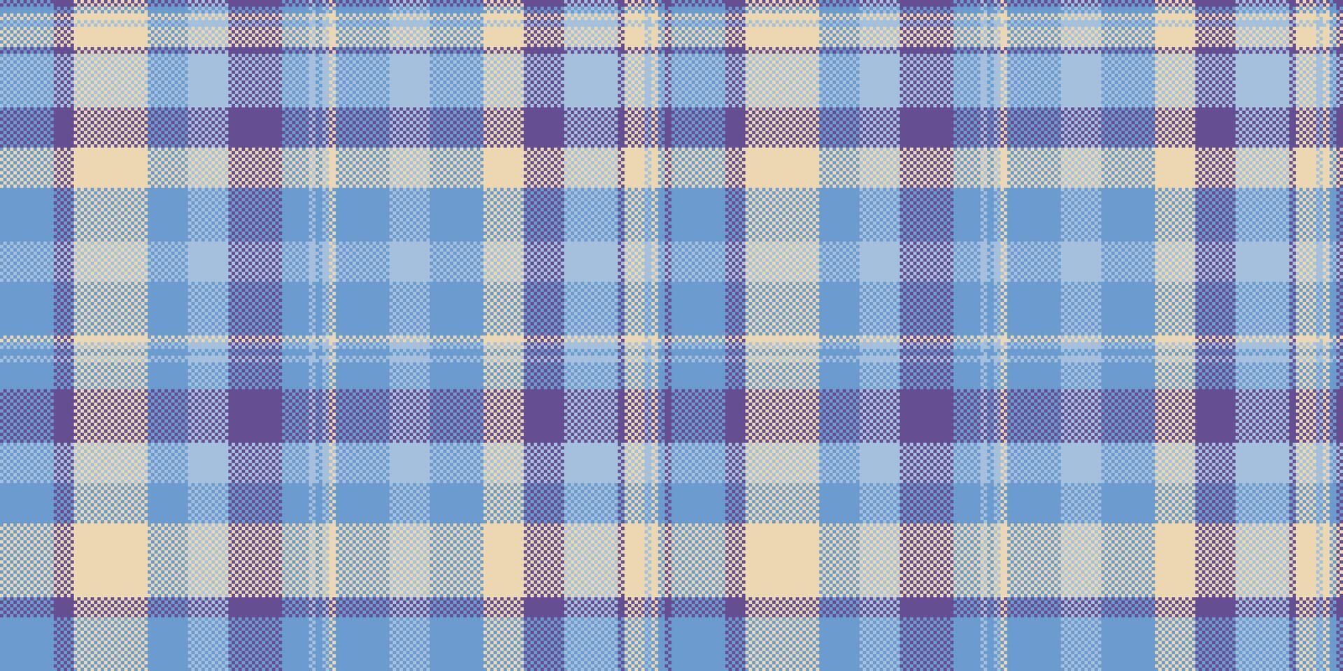 Subtle pastel plaid pattern in calming blues and creams. Perfect for textile design, apparel, website backgrounds, or crafting projects. vector