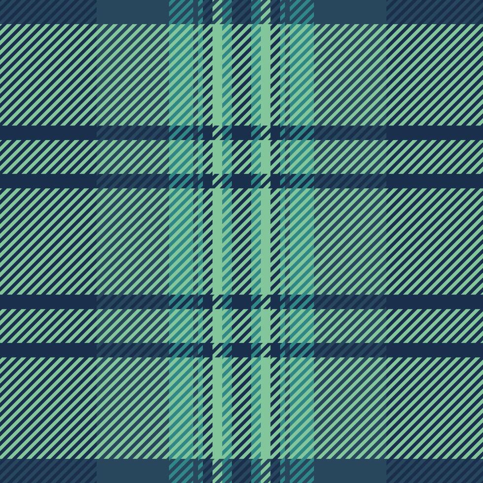 Checking fabric texture, basic background check textile. Top tartan plaid seamless pattern in green and dark colors. vector