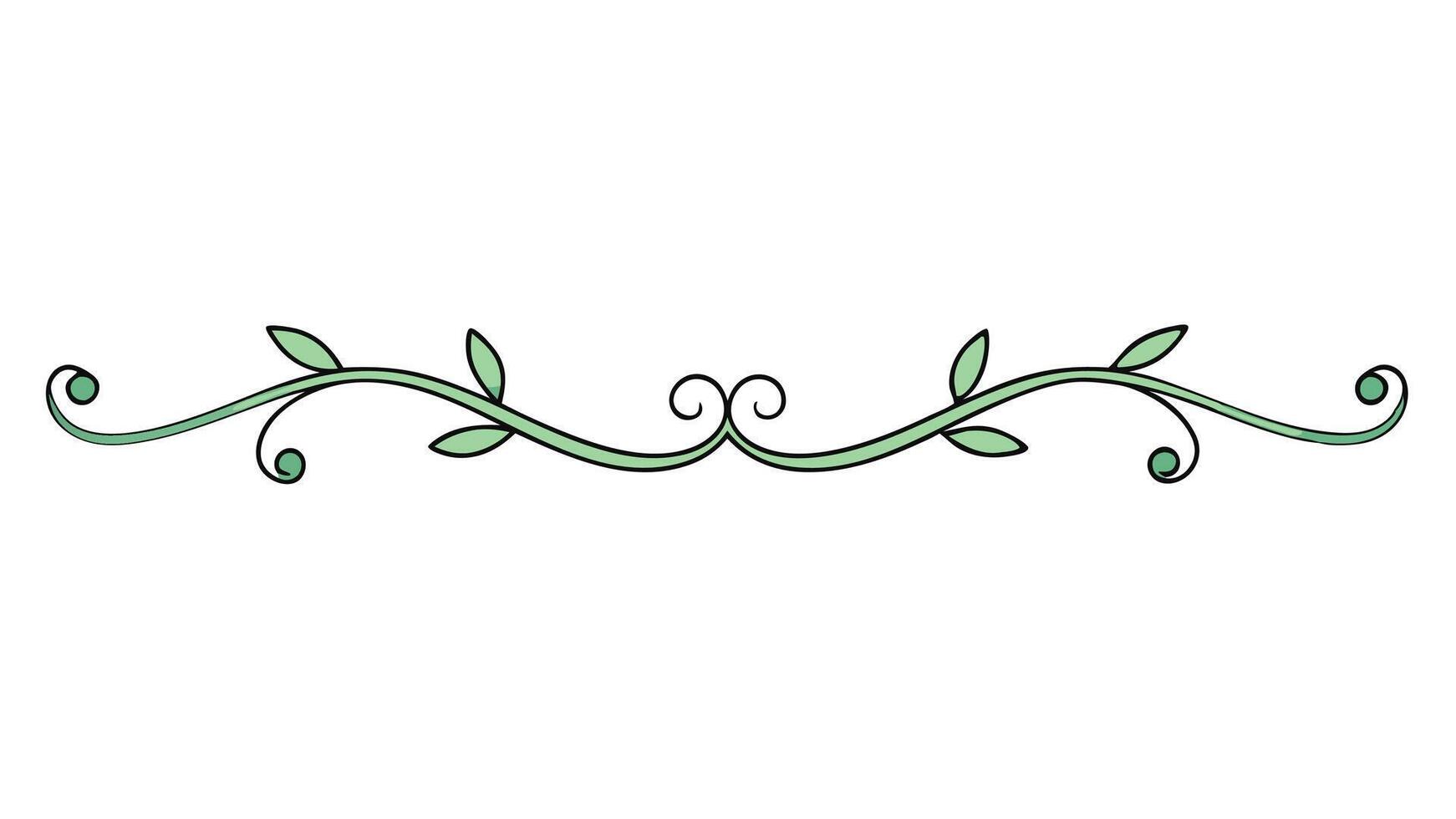 Stylish Botanical Ornament Elements for Artistic Borders and Patterns vector