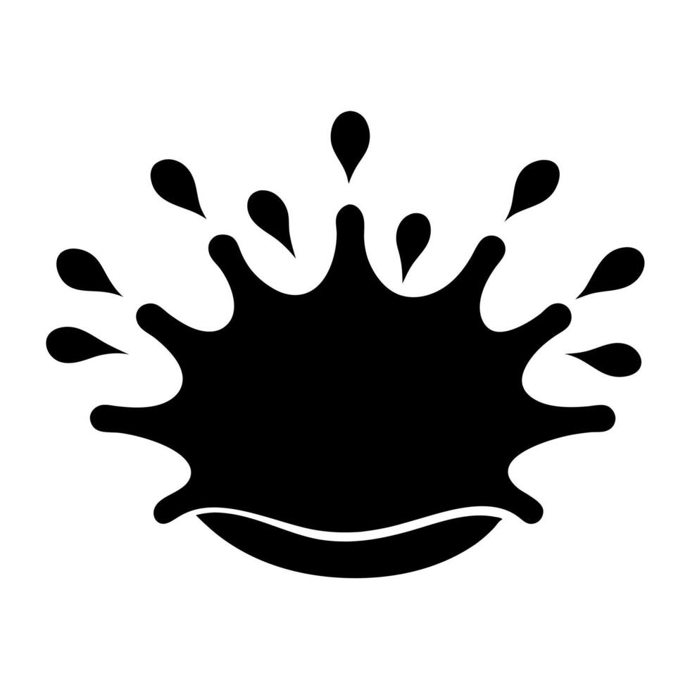 Water Splash Silhouette with Fluid Motion and Elegance vector