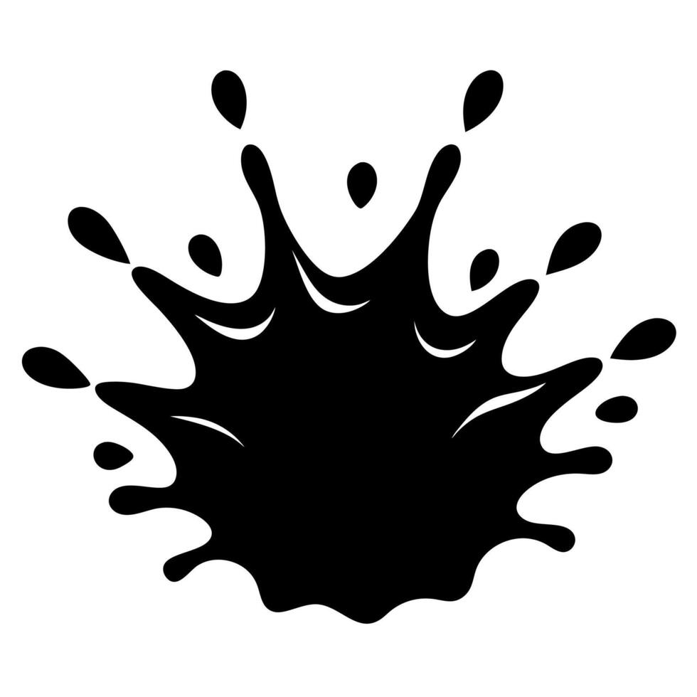 Water Splash Silhouette Design Dynamic and Creative Liquid Shape vector