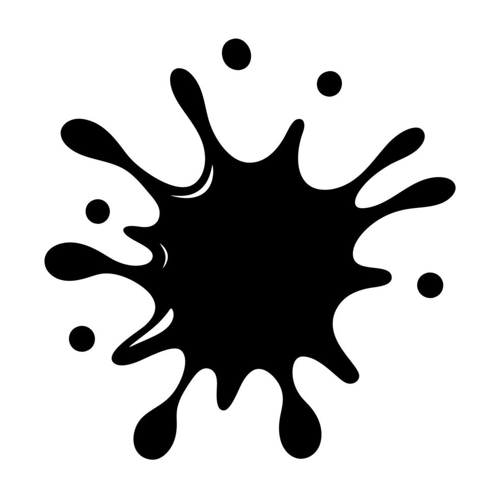 Water Splash Silhouette Design with Creative Liquid Shape vector