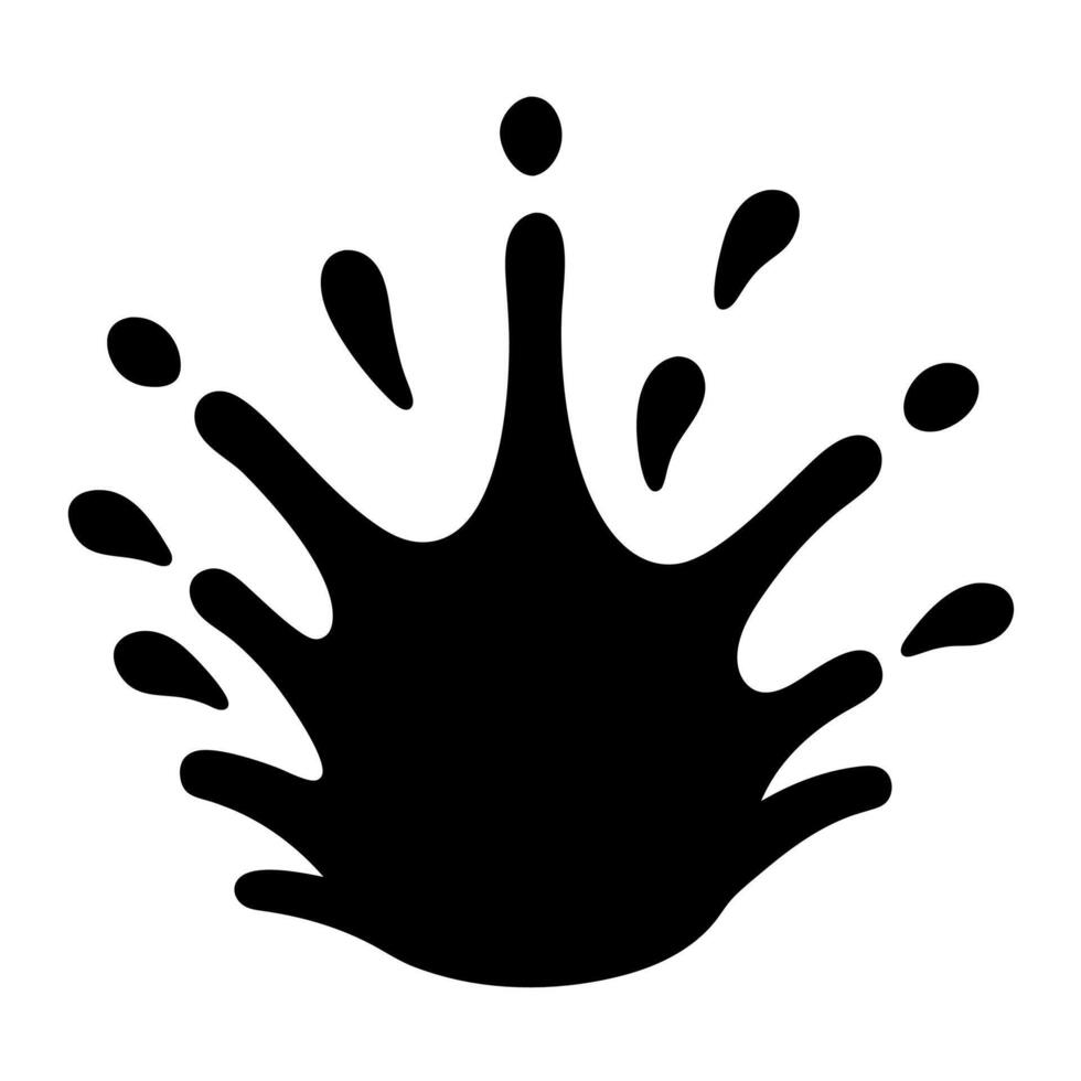 Water Splash Silhouette Design with a Dynamic and Creative vector