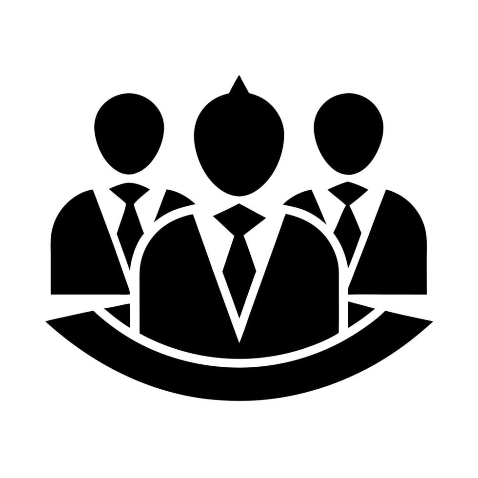 Teamwork Symbol Silhouette for Business vector