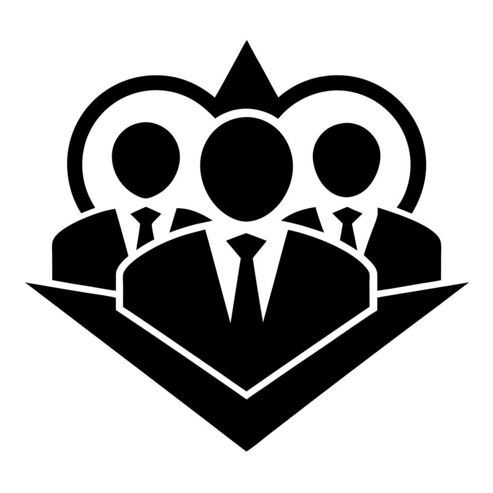 Team Silhouette Icon vector