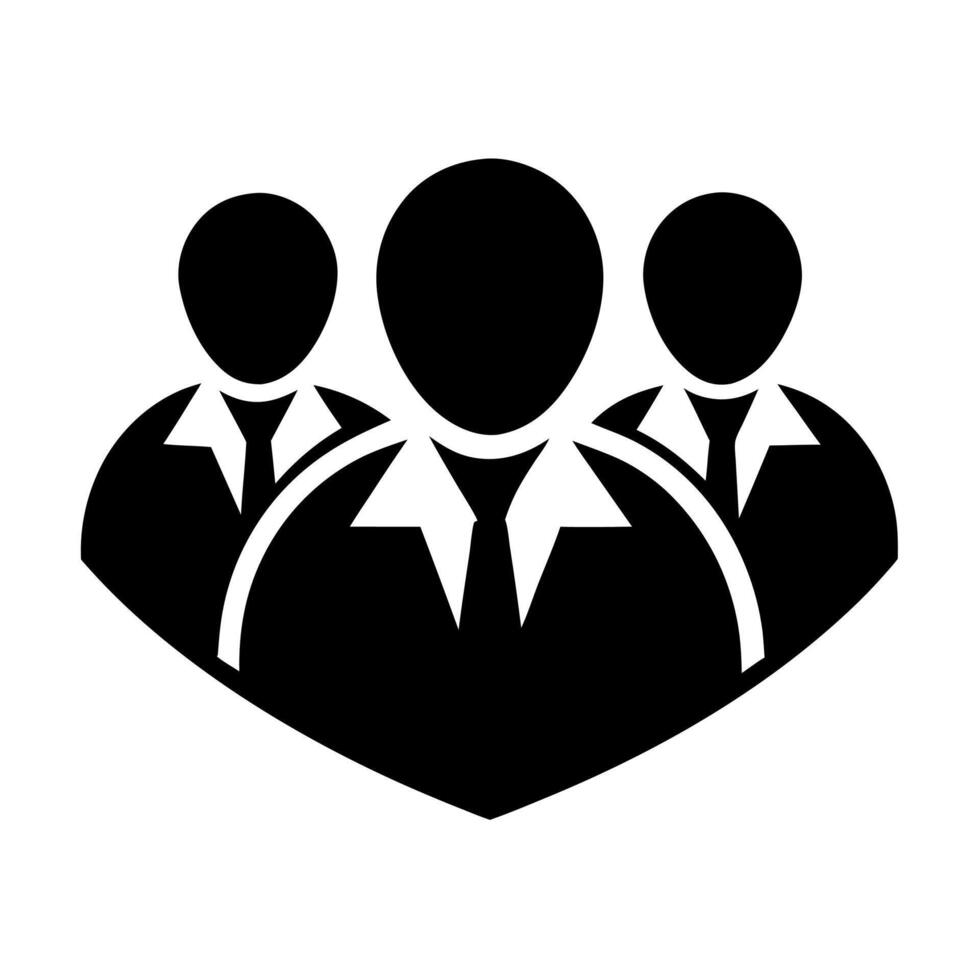 Abstract Team Silhouette Icon Collaboration vector