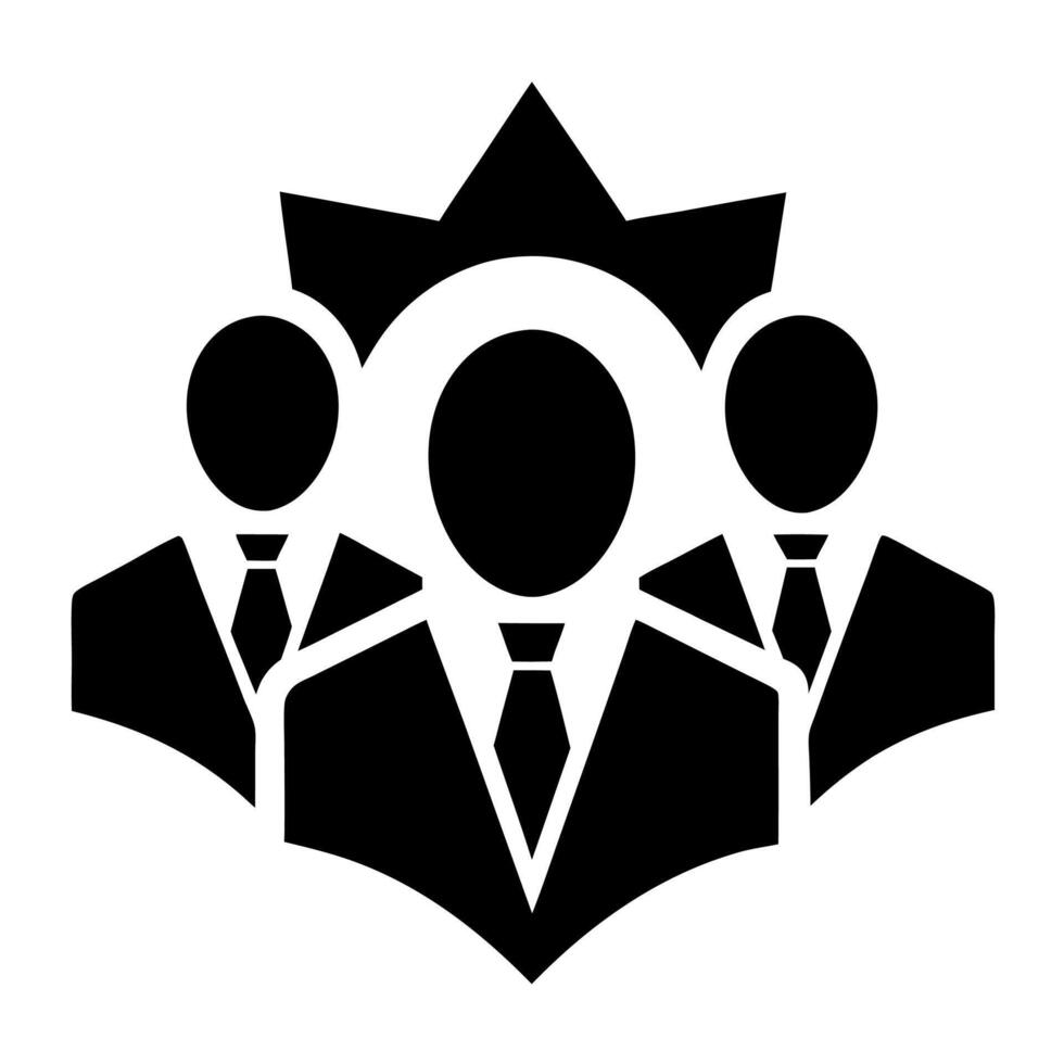 Business Teamwork Silhouette Icon Corporate Community Concepts vector