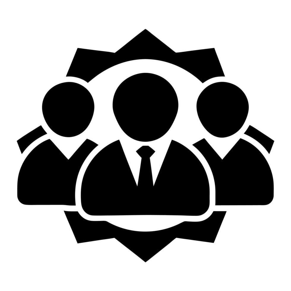 Business Teamwork Silhouette Icon for Corporate and Community vector