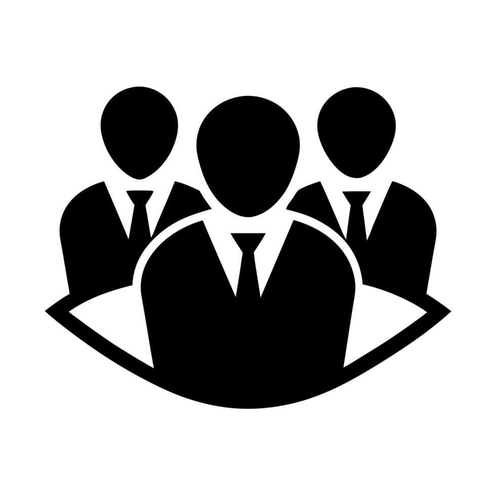 Team Icon Silhouette Design People Working vector