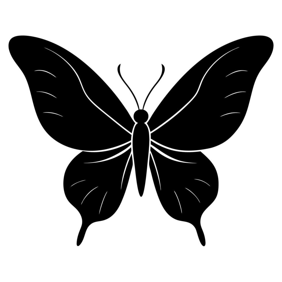 Elegant Butterfly Silhouette Design for Creative Projects vector