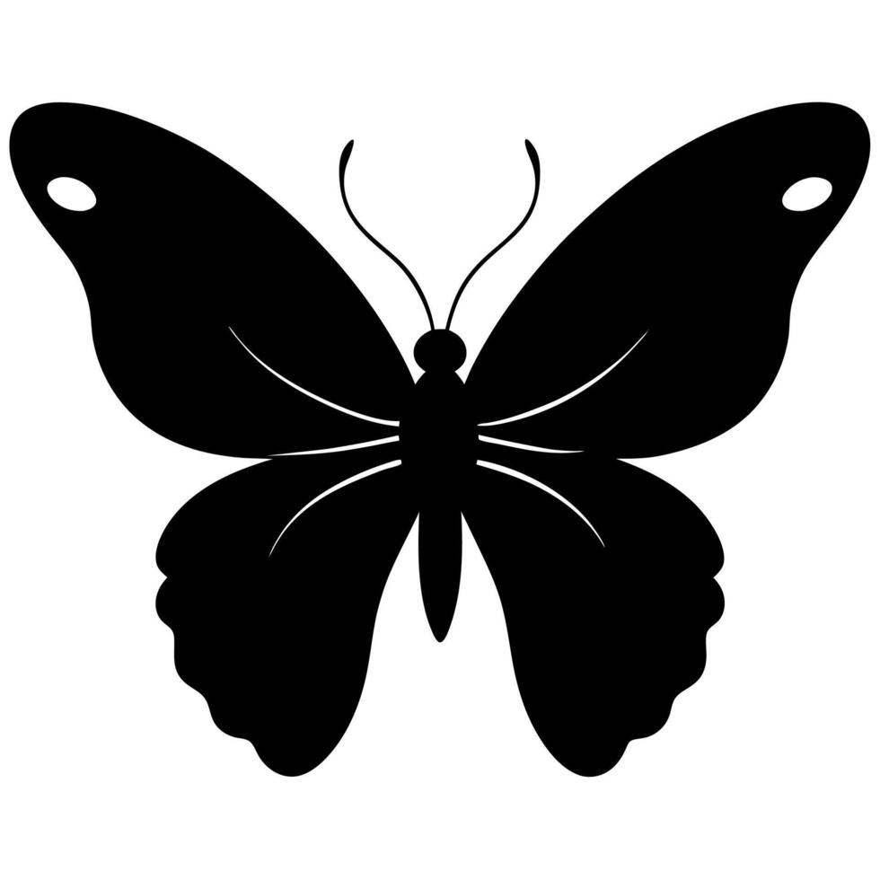 Elegant Butterfly Silhouette Design for Logos and Creative vector