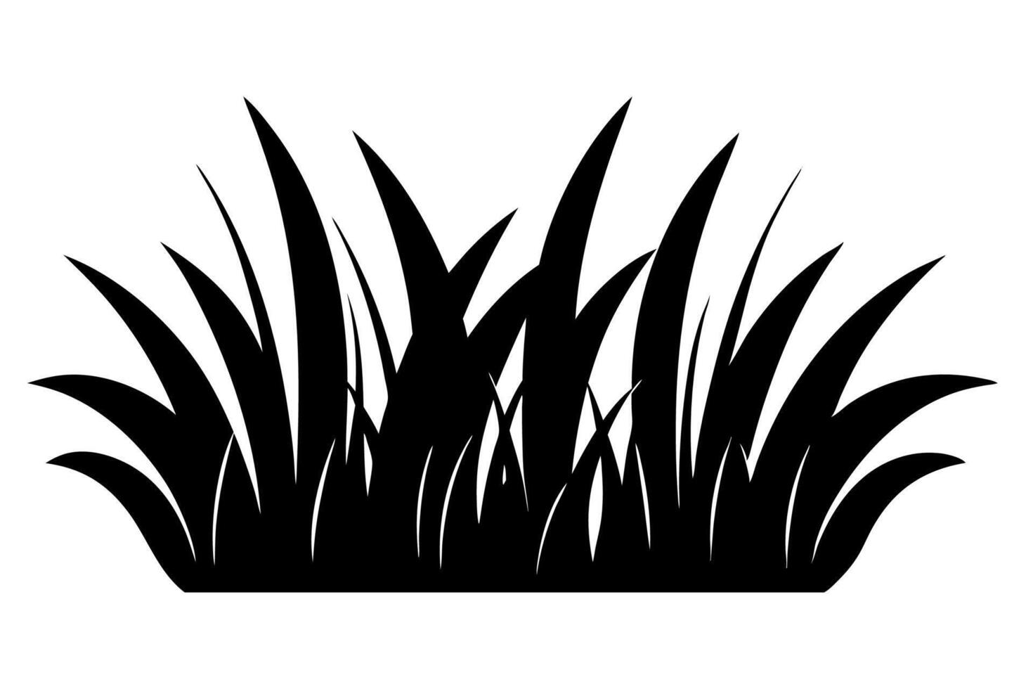 Minimal Grass Silhouette for Nature Inspired vector