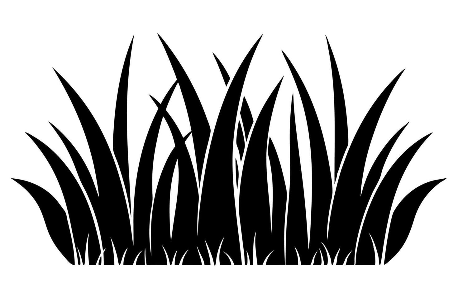 Grass Silhouette Design with a Modern Style Digital and Print Use vector