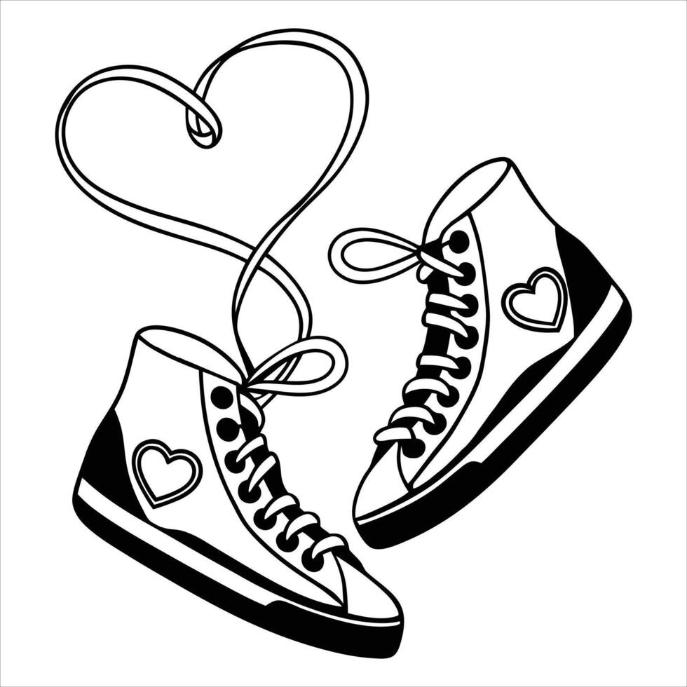 Cool Rollerblade Clipart Roller Boot and Skating Design vector