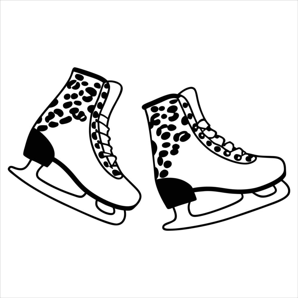 Fun Rollerblade Illustration Roller Boot and Skate Digital Design vector