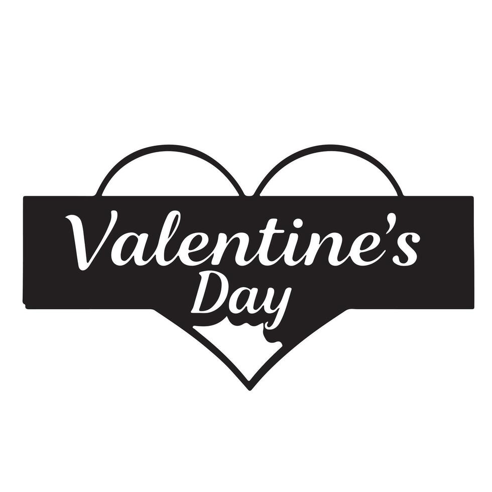 Valentine's day logo vector