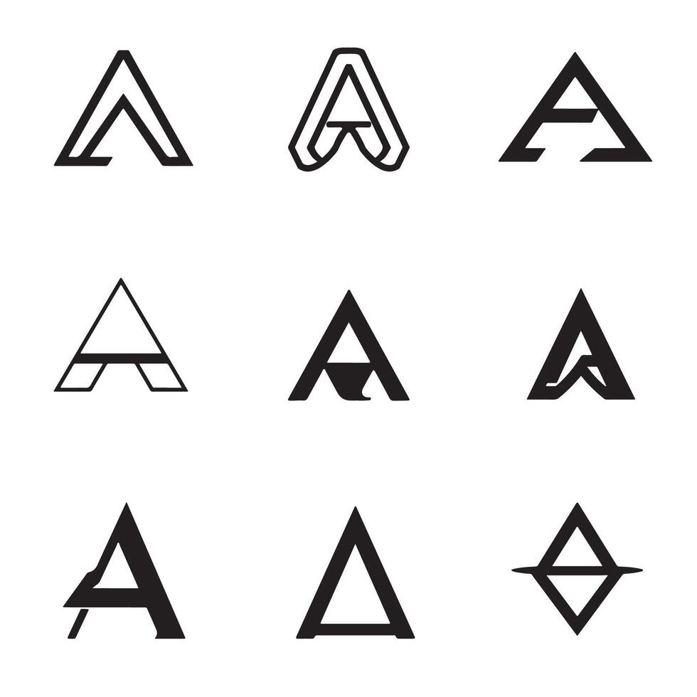 Logo with A Art Illustration vector